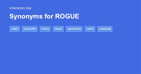 synonyms for rogue or scoundrel.